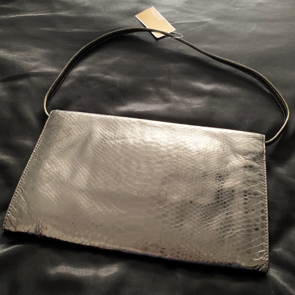 Michael Kors Tilda Gunmetal XL Clutch - Picture 7 of 8